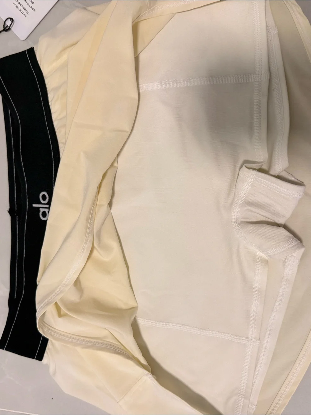 ALO Yoga white Skirt with Black S